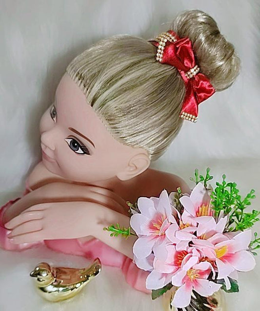 Porta Coque Belli Marsala em Cetim com Laço e Strass Charmoso para Estilo Elega