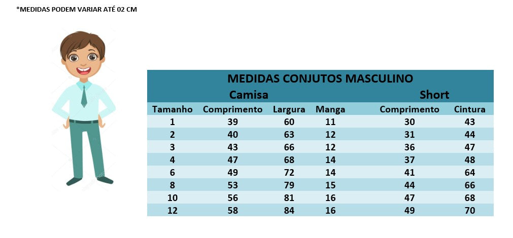 Conjunto Social Infantil Branco em Poliéster com Bermuda Azul e Gravata de Algodão para Festa