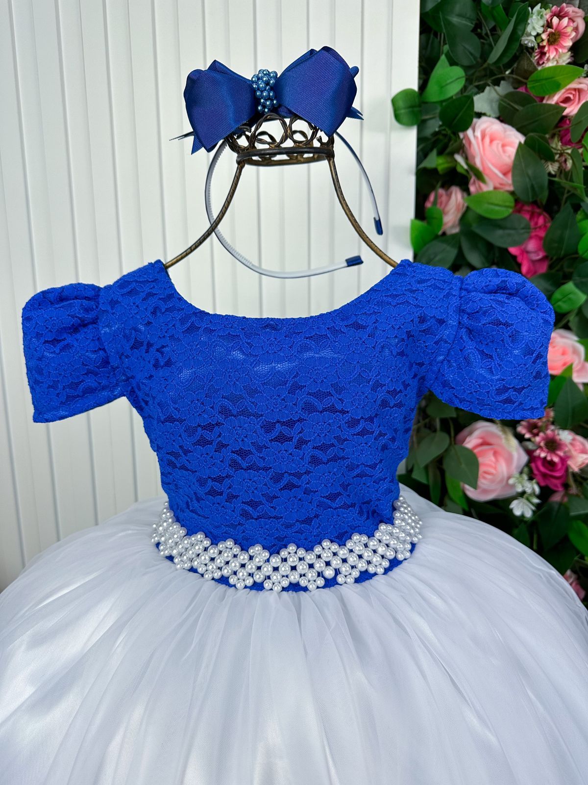 Vestido Longo Mari Peito Azul Royal