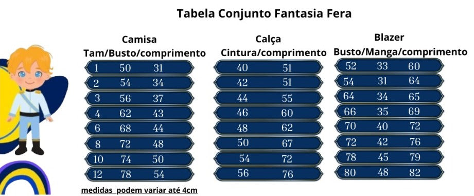 Fantasia Principe Fera /A bela e a Fera