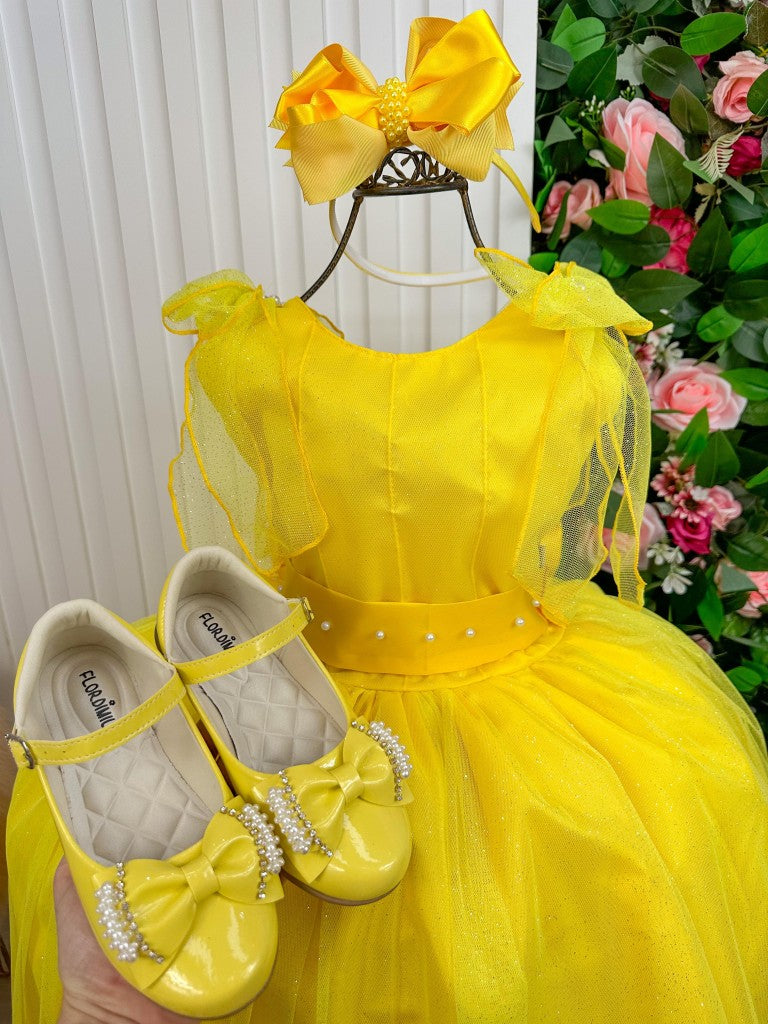 Vestido Marie Longo Mel Amarelo