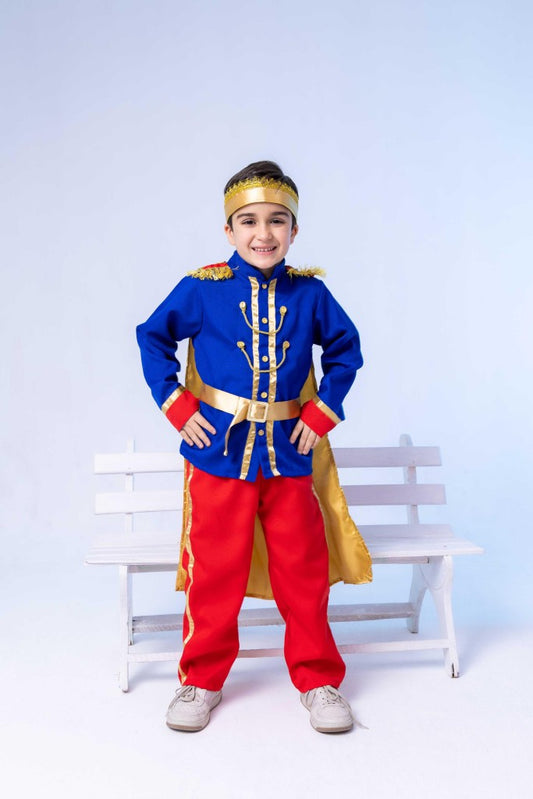 Fantasia Príncipe Encantado Vermelho Azul
