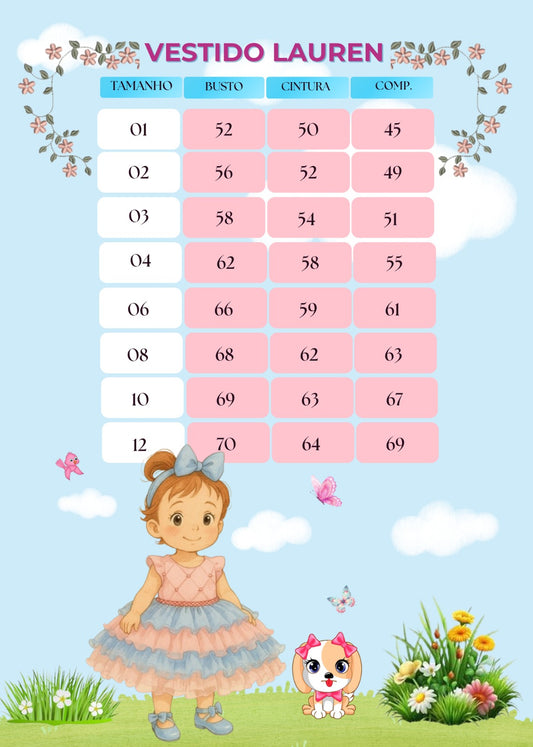 Vestido Infantil Rosa em Poliéster com Babadinho e Gola Redonda para Festa de Aniversário