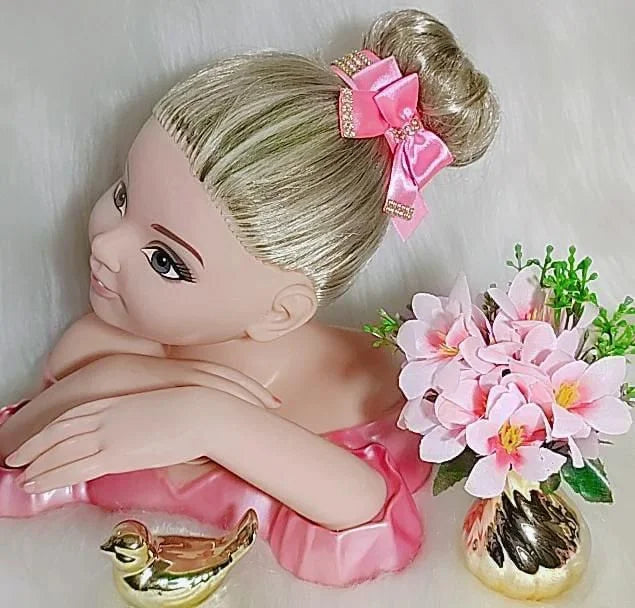 Porta Coque Belli Rosa Queimado com Laço em Strass com Brilho Elegante para Fes