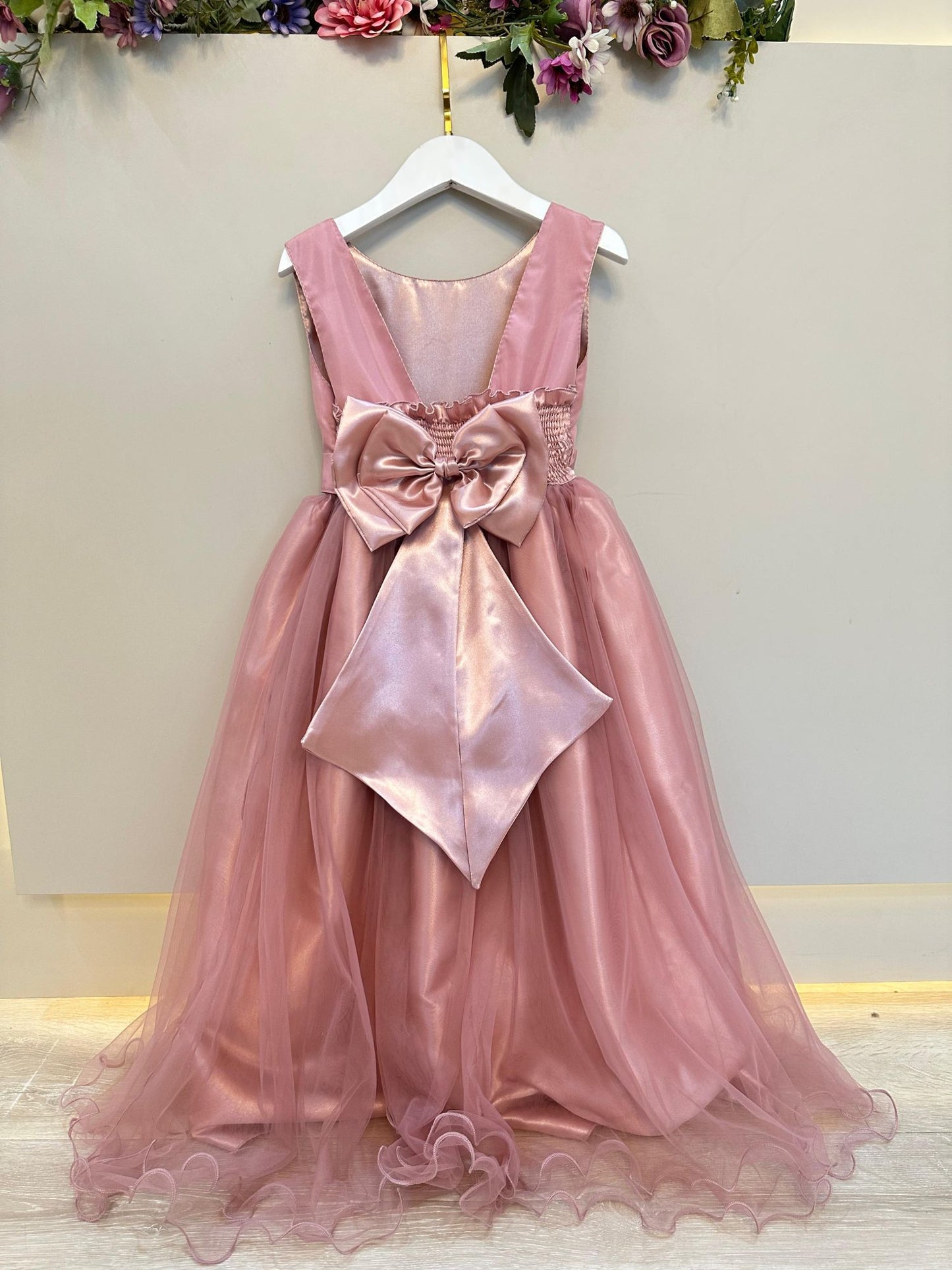 Vestido Infantil Longo Rose Daminhas Casamentos Luxo