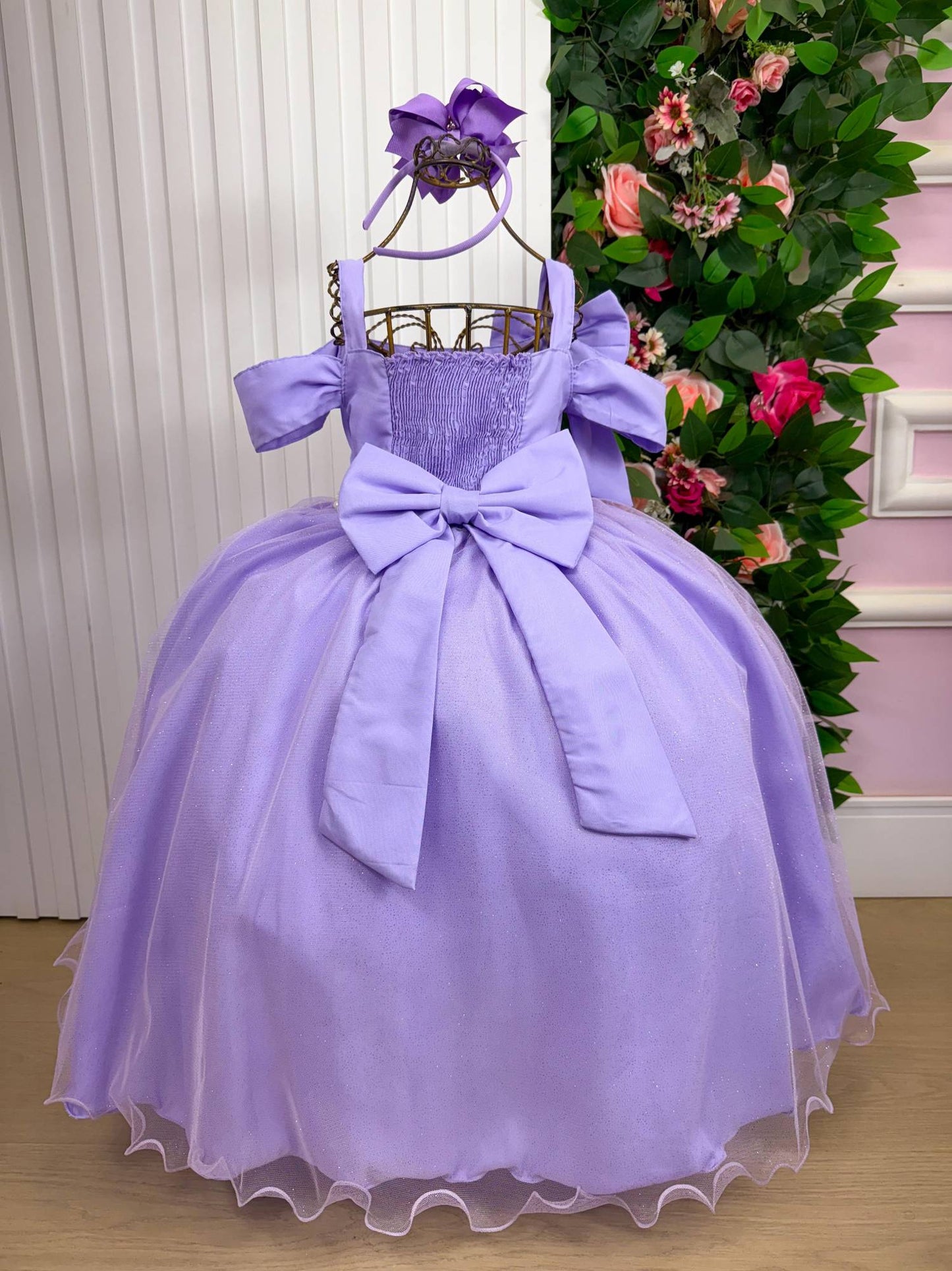 Vestido Longo Doce Elegancia Lilas