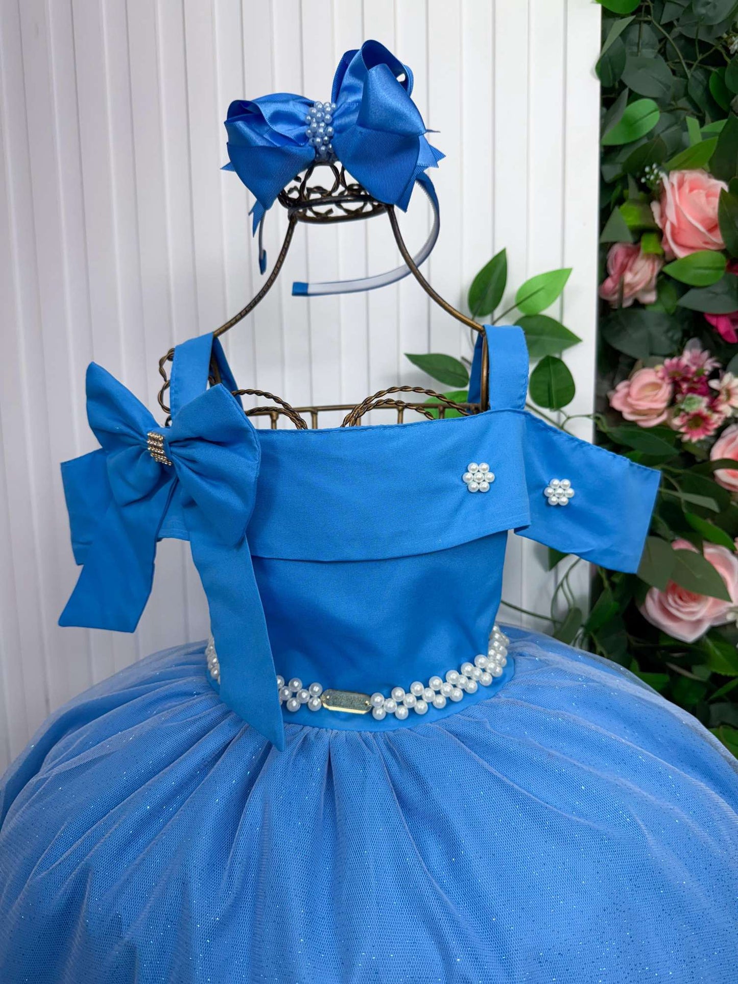 Vestido Longo Doce Elegancia Azul Serenity