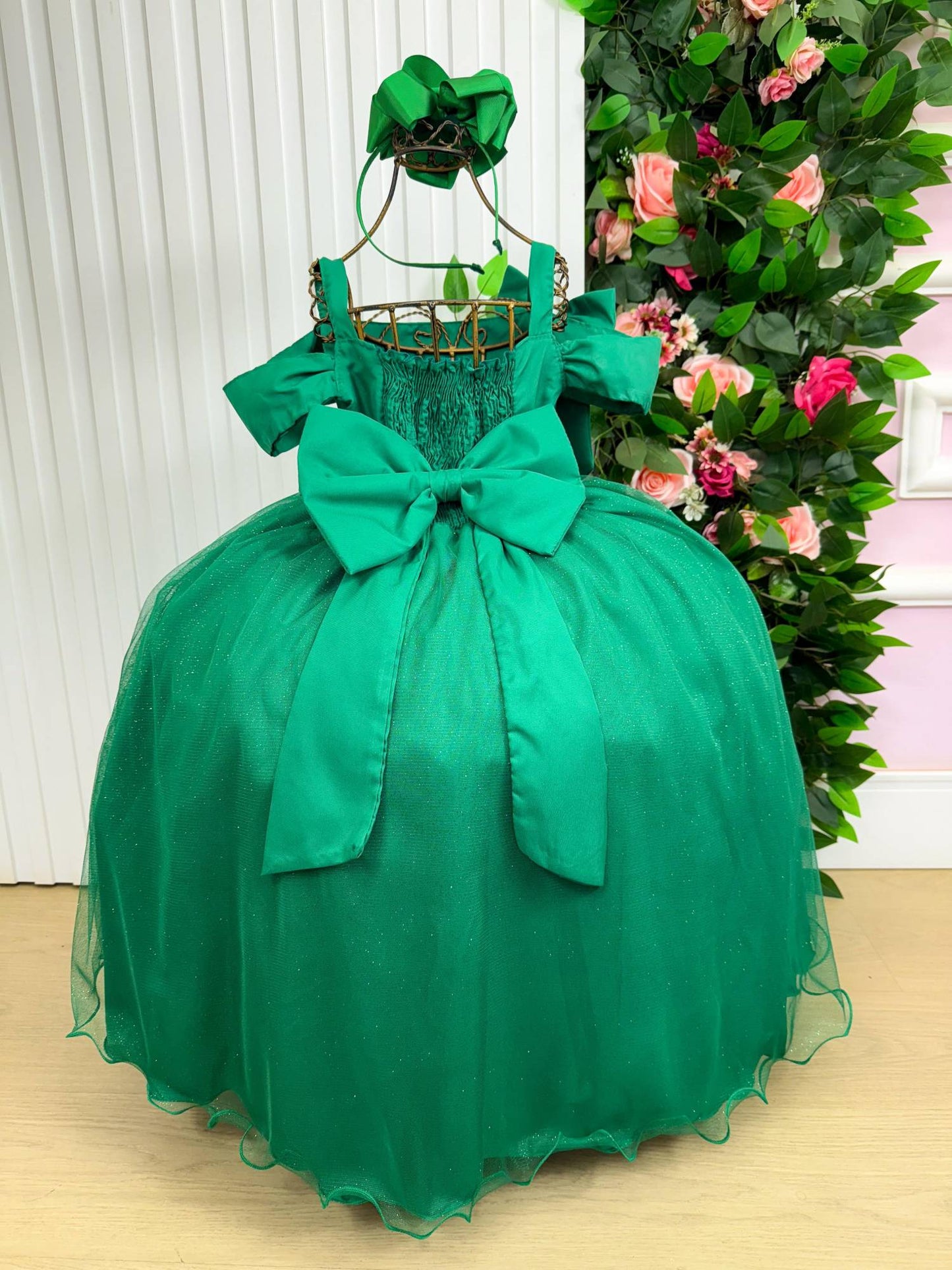 Vestido Longo Doce Elegancia Verde Bandeira