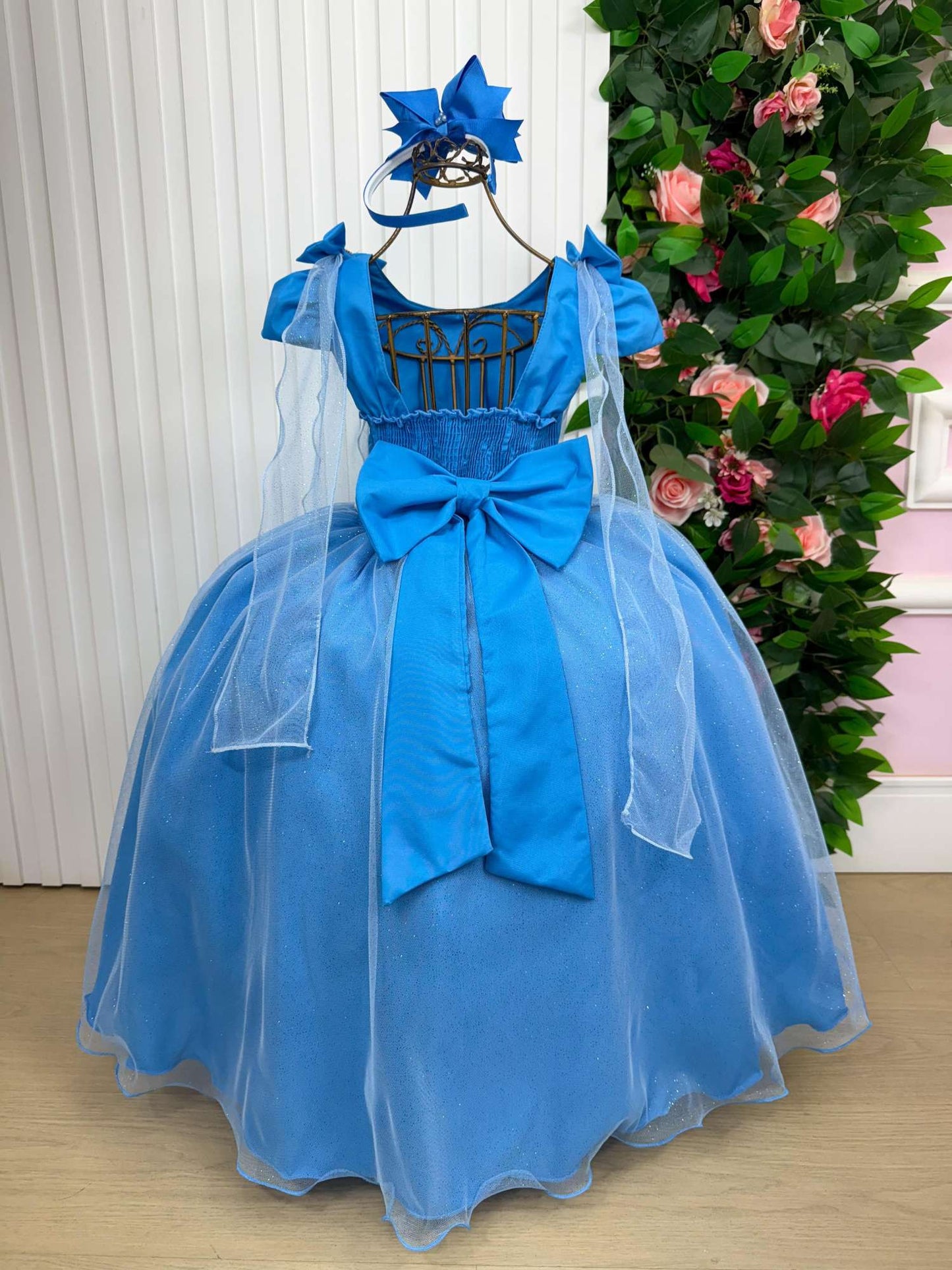 Vestido Longo Diamante Azul Serenity