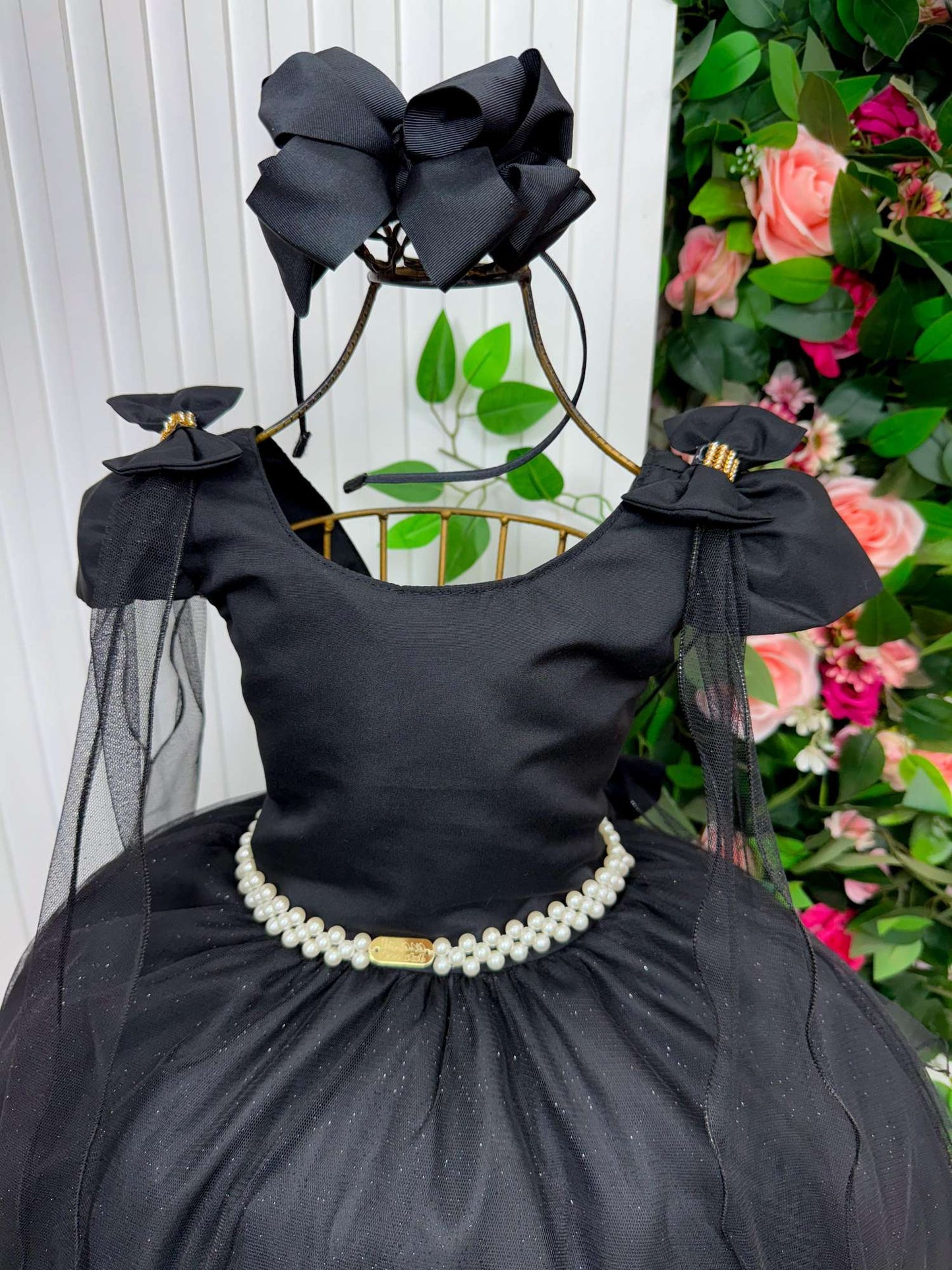 Vestido Longo Diamante Preto