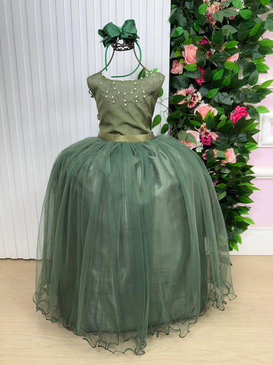 Vestido Longo Regata Verde Oliva