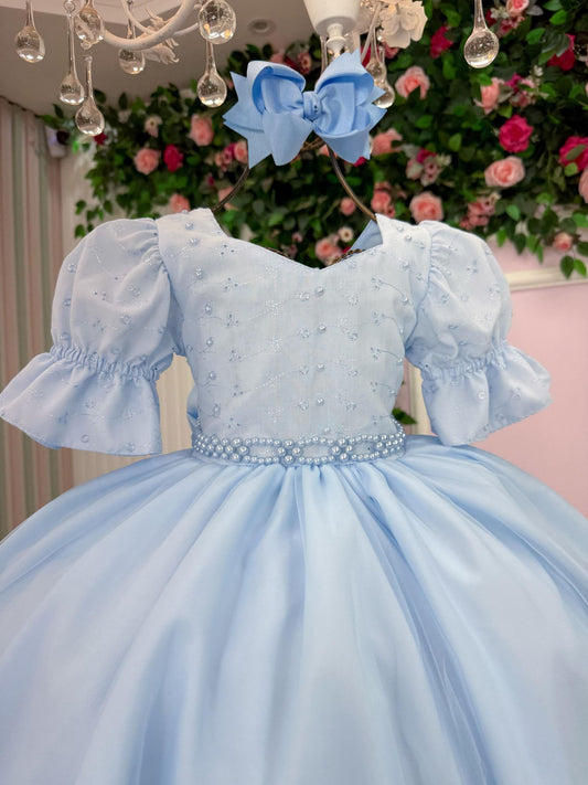 Vestido Bella Child Priscila Azul Bebe