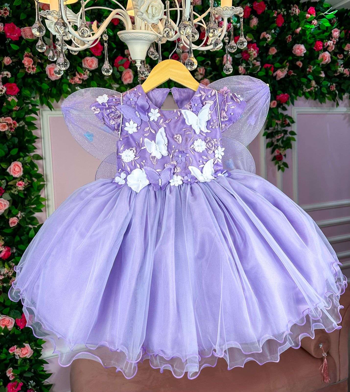 Vestido Marie Jardim Encantado Lilás
