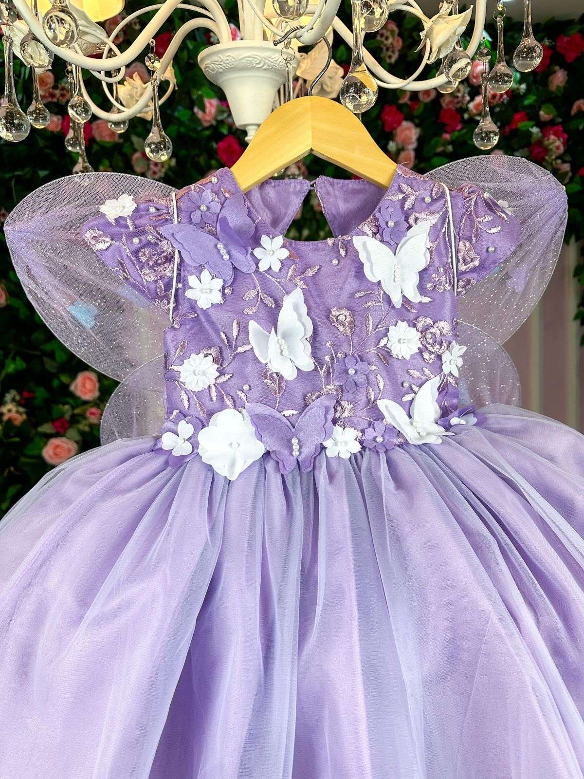 Vestido Marie Jardim Encantado Lilás