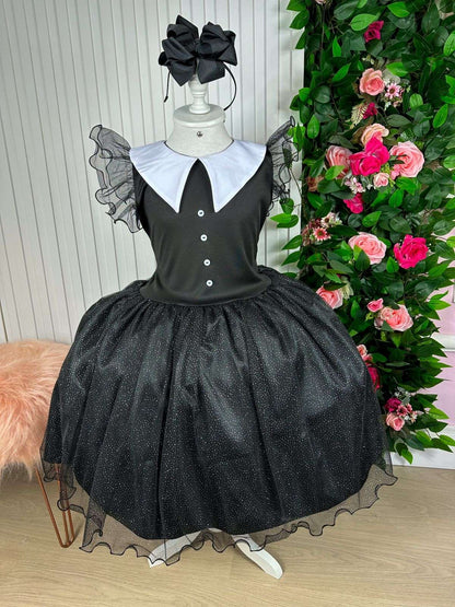 Vestido Marie Tematico Wandinha - Vandinha