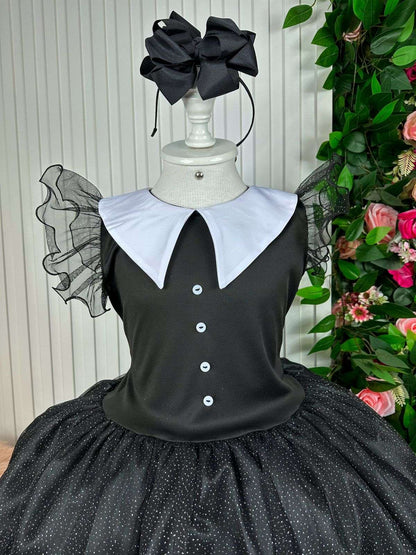 Vestido Marie Tematico Wandinha - Vandinha