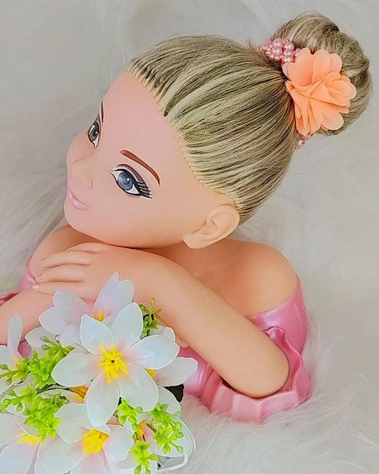 Porta Coque Infantil Salmão em Cetim com Pérolas para Daminhas