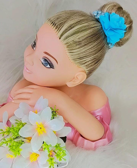 Porta Coque Infantil Verde Tiffany com Pérolas e Detalhes Florais para Estilo P