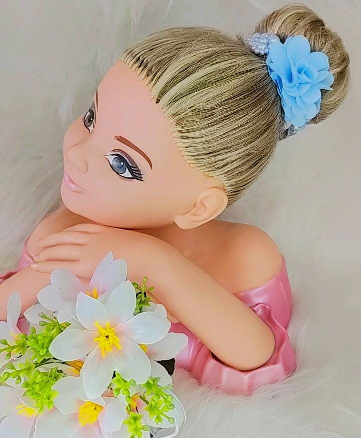 Porta Coque Infantil Azul Bebê com Pérolas e Detalhes Florais para Daminhas
