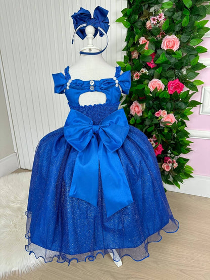 Vestido Longo Azul Royal Para Ocasiões Especiais