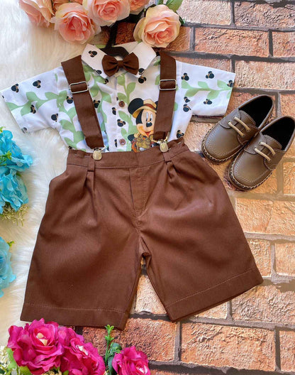 Conjunto Temáticos Meninos Mickey Safari Verde