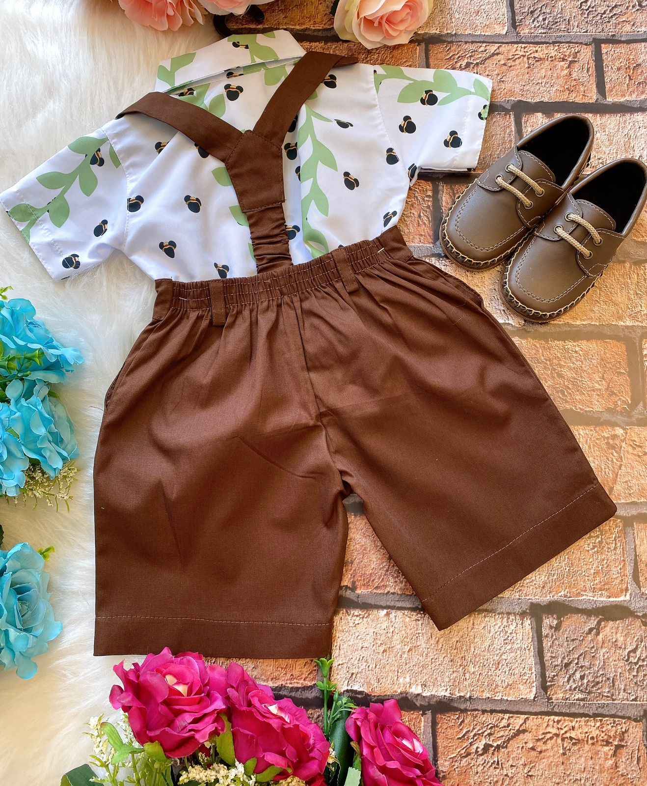 Conjunto Temáticos Meninos Mickey Safari Verde