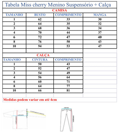 Conjunto Social Infantil Preto em Microfibra com Suspensório de Cetim para Casamento