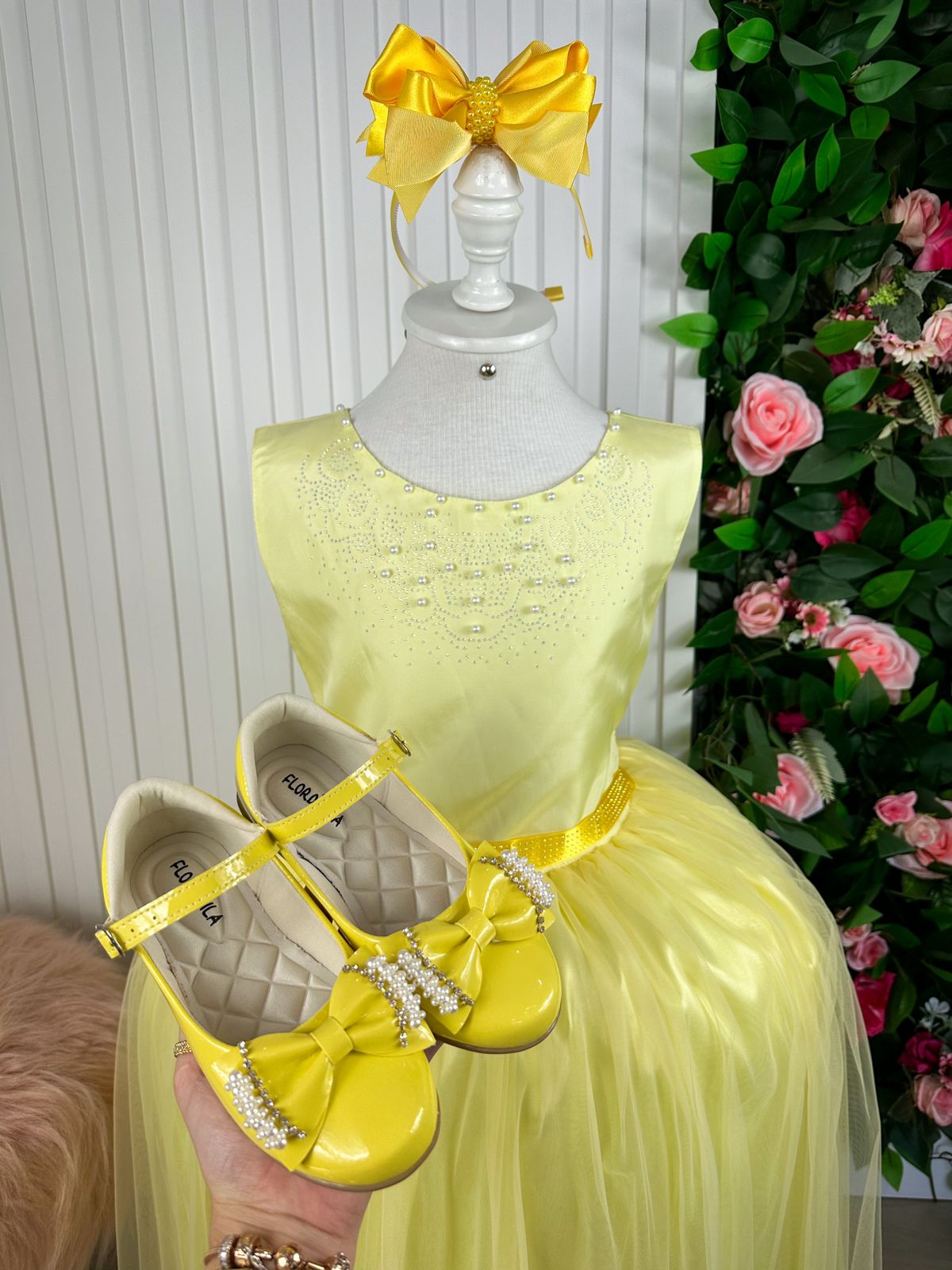 Vestido Infantil Enjoy Longo Regata Amarelo