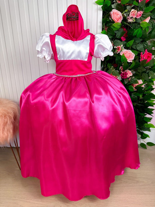 Fantasia Princesa Belli Salopete Pink Camisa Branca