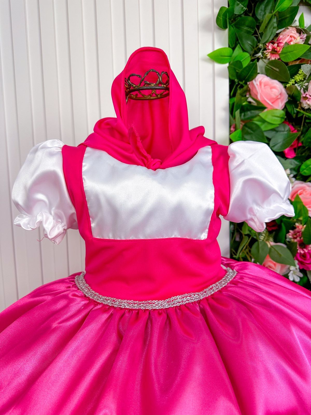 Fantasia Princesa Belli Salopete Pink Camisa Branca