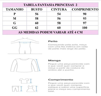 Fantasia Princesa Belli Salopete Pink Camisa Branca