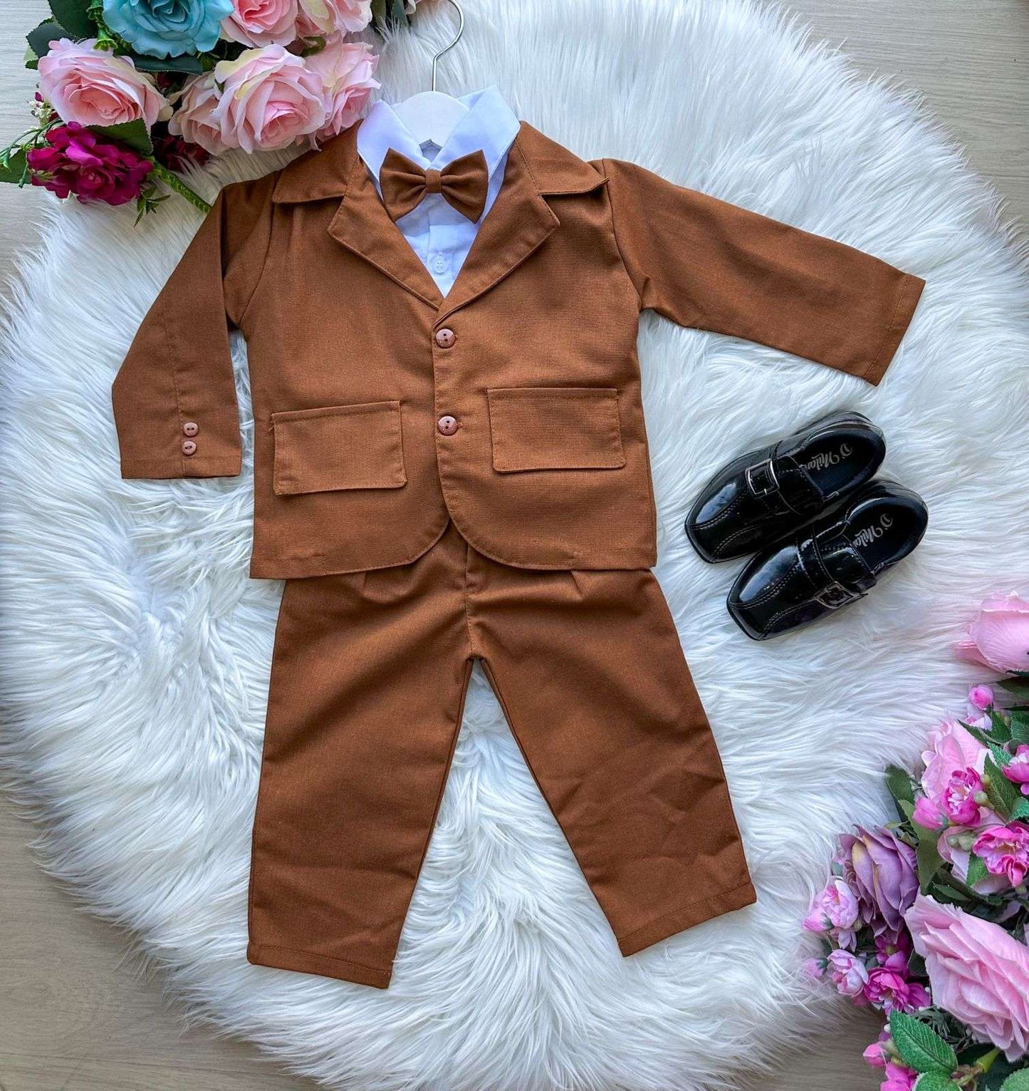 Conjunto Social Infantil Caramelo com Blazer Miss Cherry