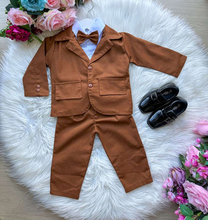 Conjunto Social Infantil Caramelo com Blazer Miss Cherry