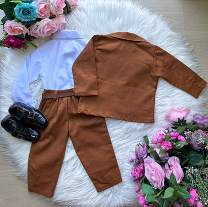 Conjunto Social Infantil Caramelo com Blazer Miss Cherry