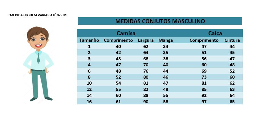 Conjunto Social Infantil Branco em Poliéster com Calça e Gravata Preta e Suspensório Removível para Festa