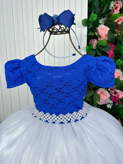 Vestido Longo Mari Peito Azul Royal