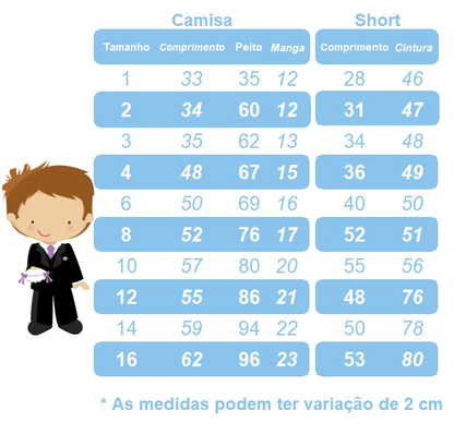 Conjunto Social Camisa Short Gravata e Susp. Azul Petróleo