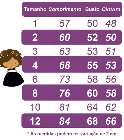 Vestido Infantil Pink em Tule com Aplique de Flores e Laço