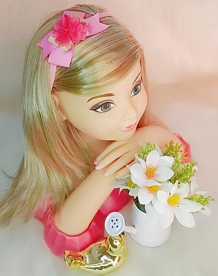 Faixa de Cabelo Bebê Dourada em Meia de Seda com Aplique de Flor para Estilo Ro