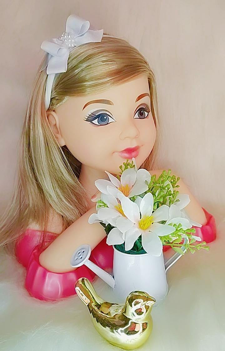 Faixinha de Cabelo Bebê Rosa em Seda com Pérolas e Laço Delicado para Estilo