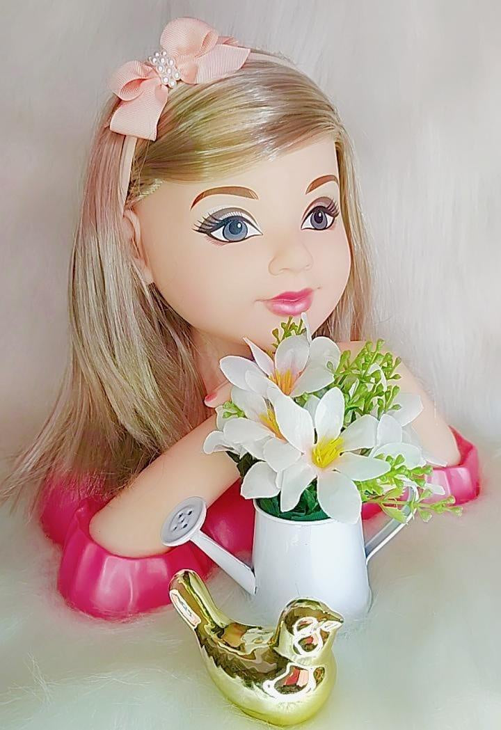 Faixinha de Cabelo Bebê Rosa em Seda com Pérolas e Laço Delicado para Estilo