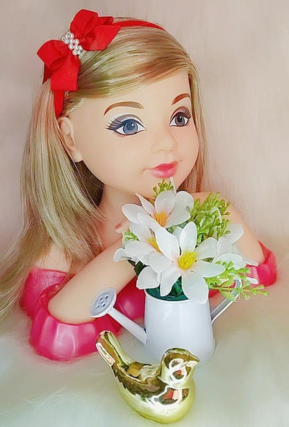 Faixinha de Cabelo Bebê Rosa em Seda com Pérolas e Laço Delicado para Estilo