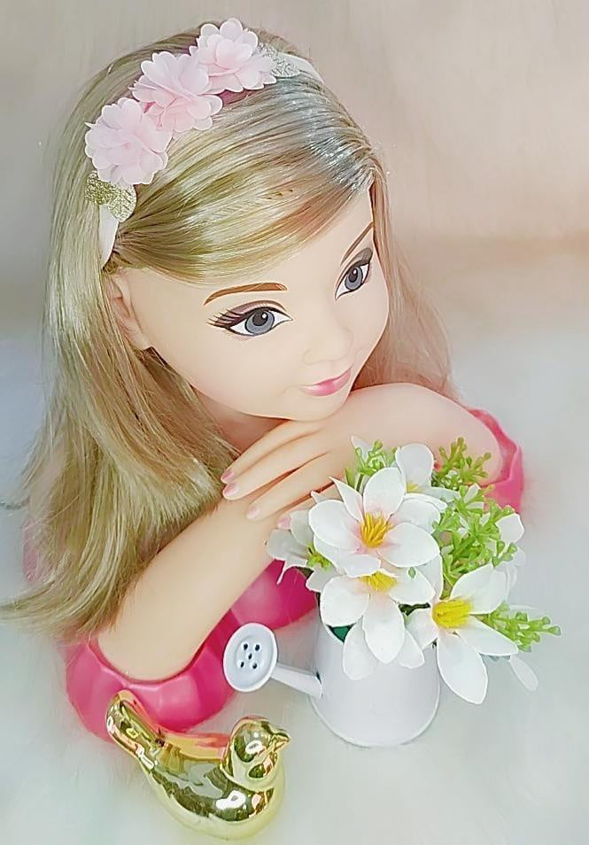 Faixinha de Cabelo Bebê Dourada em Meia de Seda com Apliques de Flores para Dam