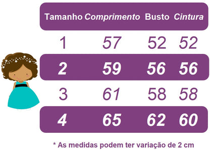 Vestido Infantil Verde em Renda com Cinto de Strass Luxo para Festa de Aniversário