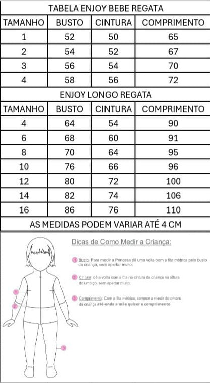 Vestido Infantil Enjoy Longo Regata Rosê