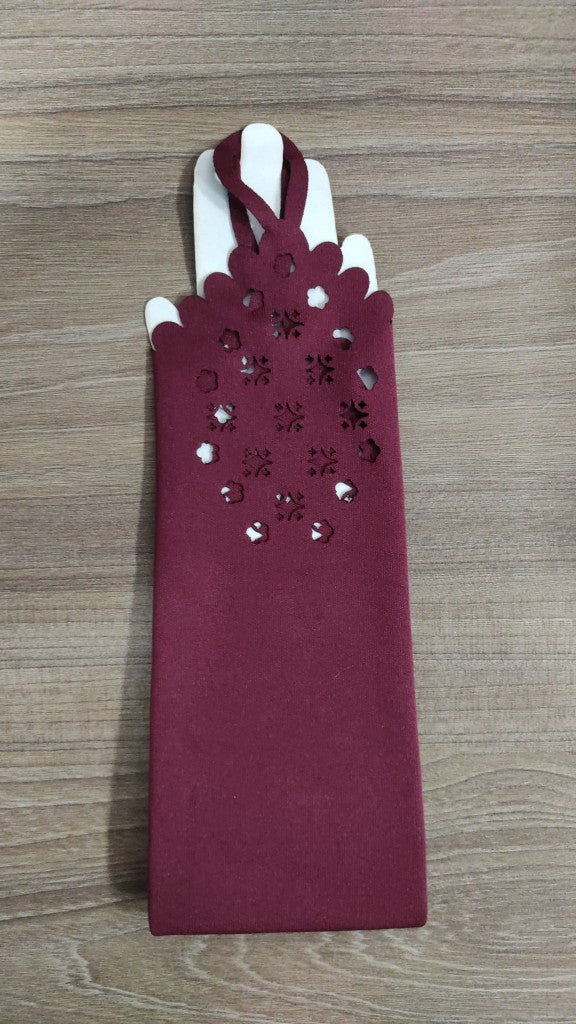 Luva Infantil Luxo Rosa em Cetim com Detalhes Elegantes para Festa de Aniversár