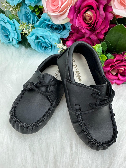 Calçado Mocassim D Milan Preto Cadarço