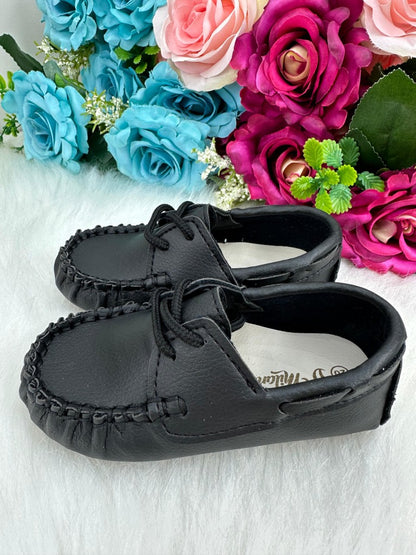 Calçado Mocassim D Milan Preto Cadarço