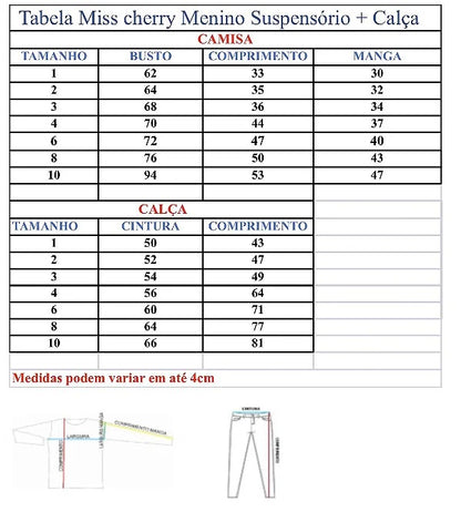 Conjunto Meninos Rafael Suspensorio Preto