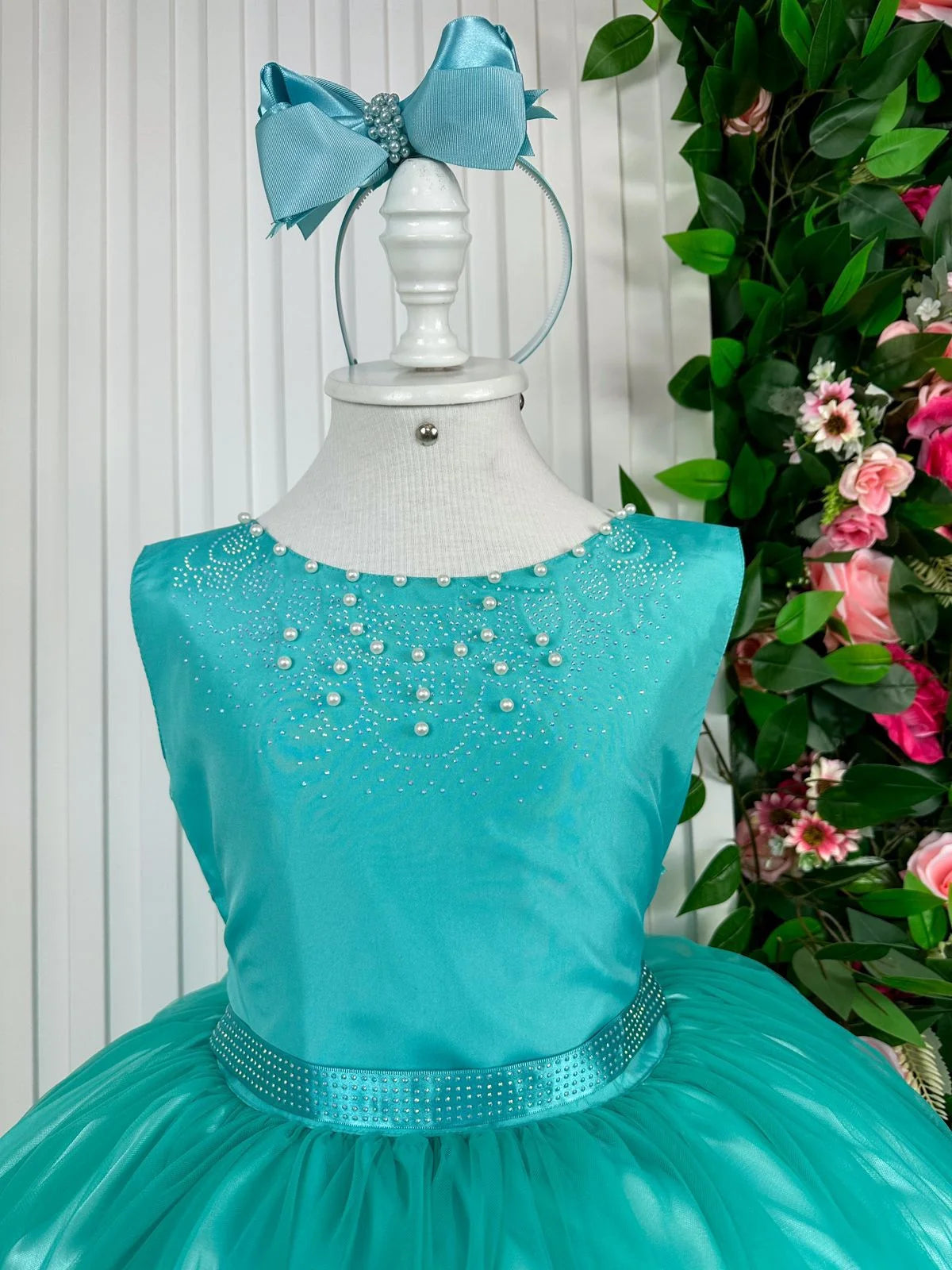 Vestido Longo Regata Verde Tiffany Estilo Elegante